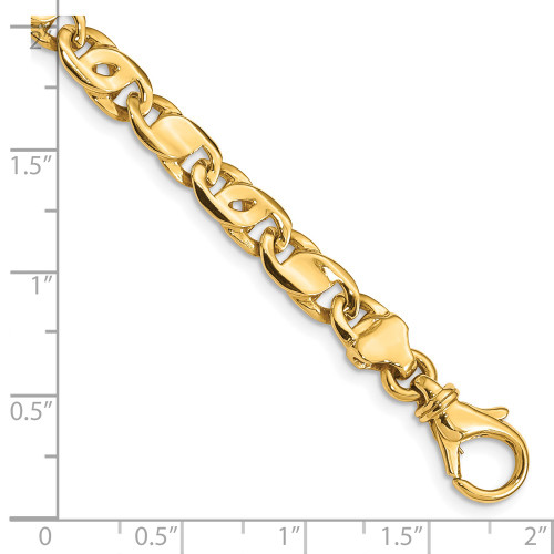 14K Yellow Gold 5.80mm Polished Fancy Link Bracelet LK399-8.25