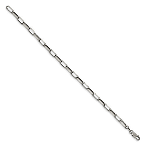 Sterling Silver Antiqued 4.8mm Elongated Open Link Chain QFC139-8.5