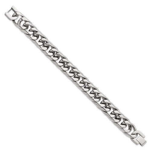 Chisel Stainless Steel Polished 8.25 inch Heavy Curb Link Bracelet