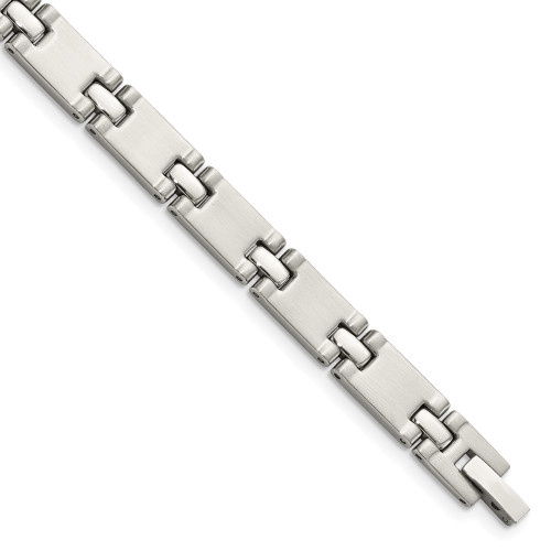 Chisel Stainless Steel Brushed and Polished 8.5 inch Link Bracelet SRB103-8.5