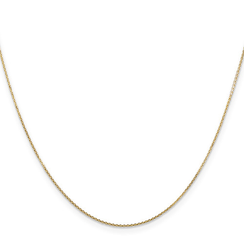 10k Yellow Gold .8mm Diamond-cut Cable with Lobster Clasp Chain 10PE202-20