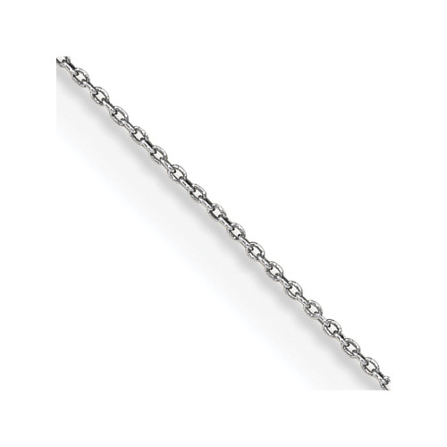 14k White Gold .75mm Cable Pendant Chain