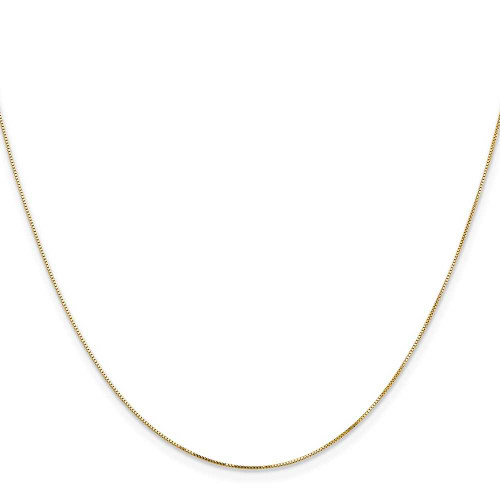 Image of 14K Yellow Gold 16 inch .5mm Box with Lobster Clasp Chain