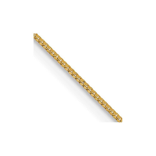 Image of 14K Yellow Gold 16 inch .5mm Box with Lobster Clasp Chain