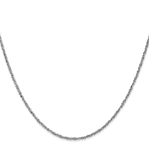 14K White Gold 18 inch 1.7mm Ropa with Lobster Clasp Chain