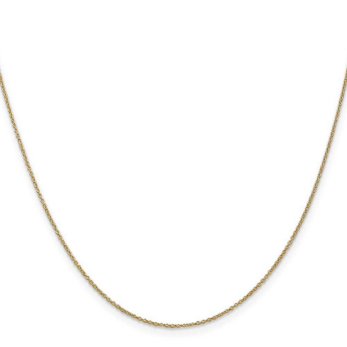 Image of 14K Yellow Gold 16 inch .9mm Cable with Lobster Clasp Chain Image of 14K Yellow Gold 16 inch .9mm Cable with Lobster Clasp Chain