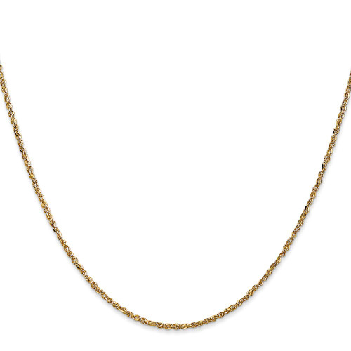 14K Yellow Gold 16 inch 1.7mm Ropa with Lobster Clasp Chain