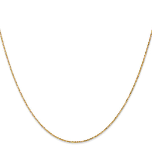 14K Yellow Gold 24 inch 1.05mm Spiga with Lobster Clasp Chain