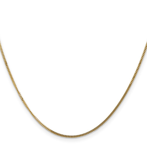 14K Yellow Gold 18 inch 1.4mm Curb with Spring Ring Clasp Pendant Chain