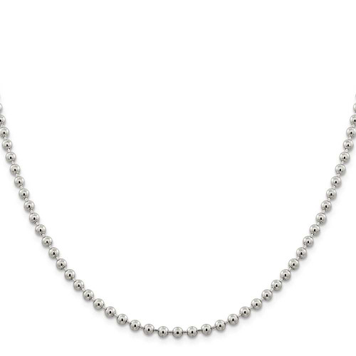 Image of Sterling Silver 4mm Beaded Chain QK29-20
