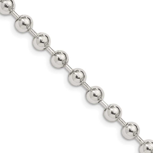 Image of Sterling Silver 5mm Beaded Chain QK84-18 Image of Sterling Silver 5mm Beaded Chain QK84-18