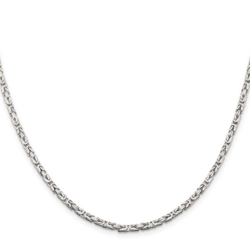 Image of Sterling Silver 2.5mm Byzantine Chain QBZ060-20