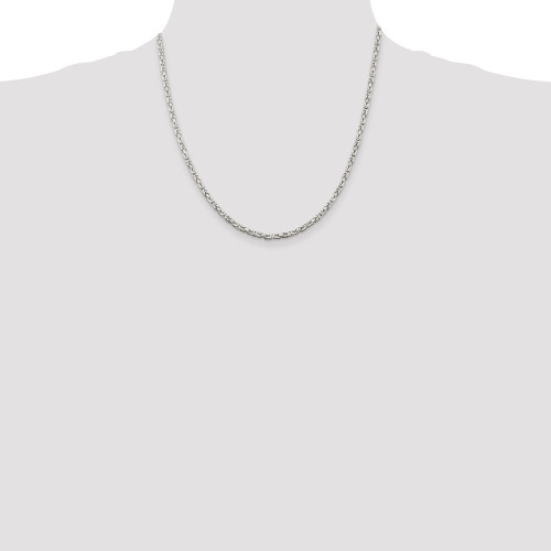 Image of Sterling Silver 2.5mm Byzantine Chain QBZ060-20