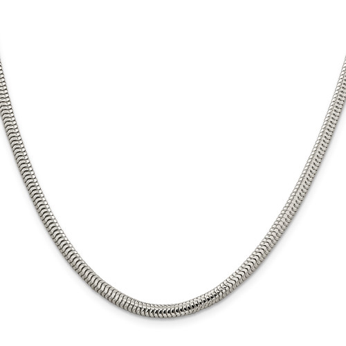 Sterling Silver 4mm Round Snake Chain QSNL100-18