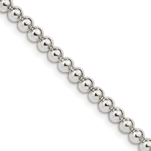 Image of Sterling Silver 4mm Beads on Box Chain QK33-18