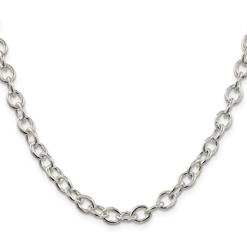 Image of Sterling Silver 6.8mm Oval Cable Chain QFC97-18