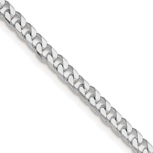 Image of Sterling Silver Rhodium-plated Polished 3.5mm Curb Chain QFC151R-18