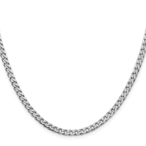 Image of Sterling Silver Rhodium-plated Polished 3.5mm Curb Chain QFC151R-20
