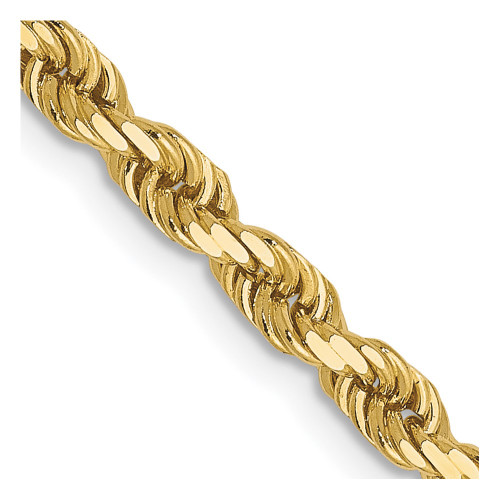 10k Yellow Gold 3mm Diamond-Cut Rope Chain 8005-18