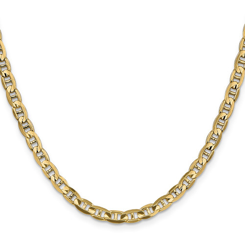 10k Yellow Gold 4.5mm Concave Anchor Chain 8222-24