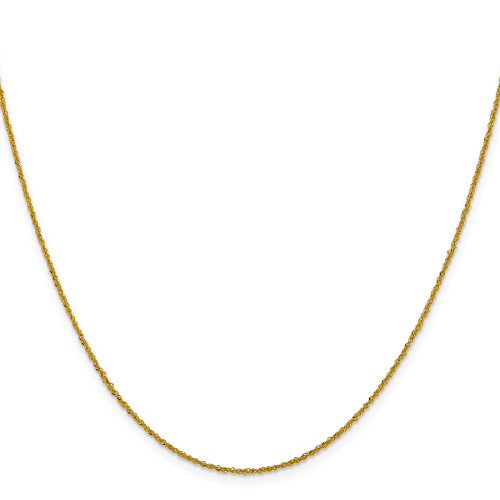14K Yellow Gold 1mm Sparkle Singapore Chain 1828-22