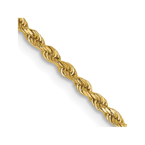 14K Yellow Gold 1.5mm Diamond-Cut Rope Chain 7000-18