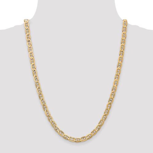 10k Yellow Gold 6.25mm Concave Anchor Chain 10CCA160-24