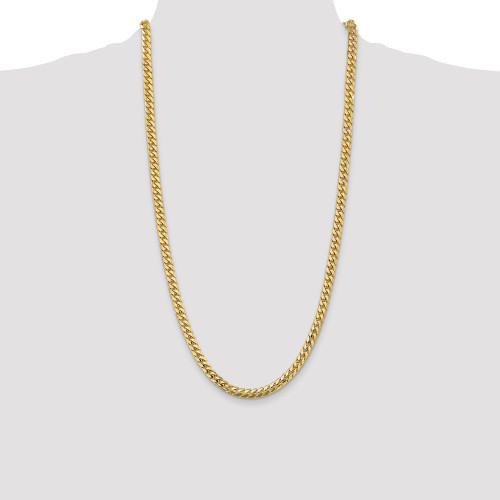 10k Yellow Gold 5.5mm Solid Miami Cuban Chain 10DCU180-28