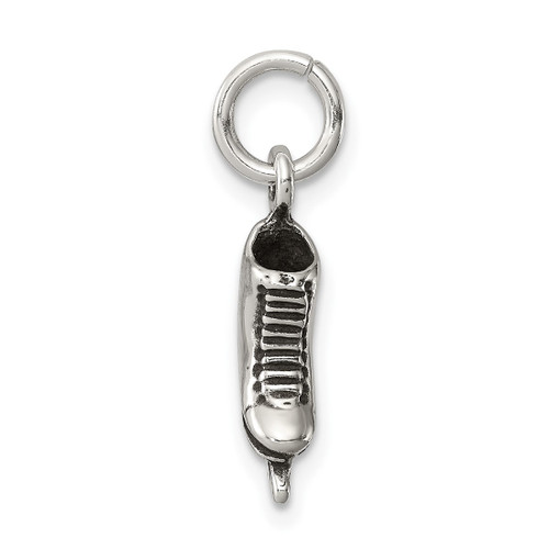 Sterling Silver Antiqued Ice Skate Charm
