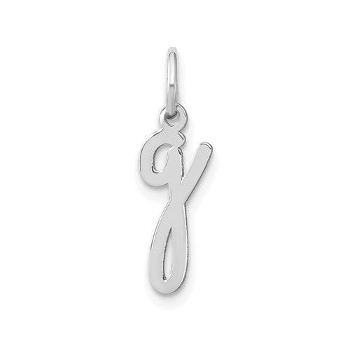 Sterling Silver Rhodium-plated Lower case Letter G Initial Charm XNA1307SS/G