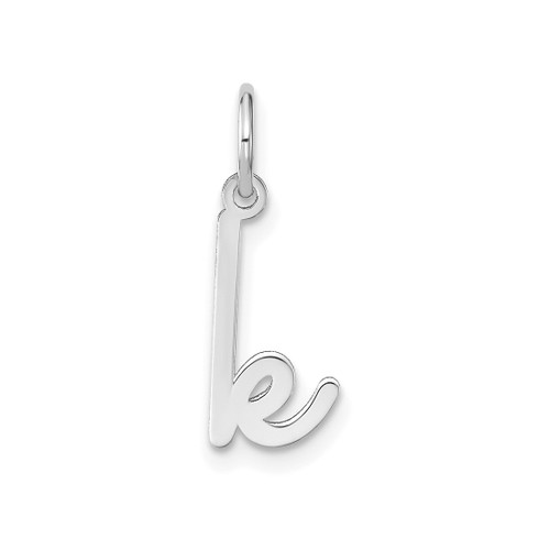 Sterling Silver Rhodium-plated Lower case Letter K Initial Charm XNA1307SS/K