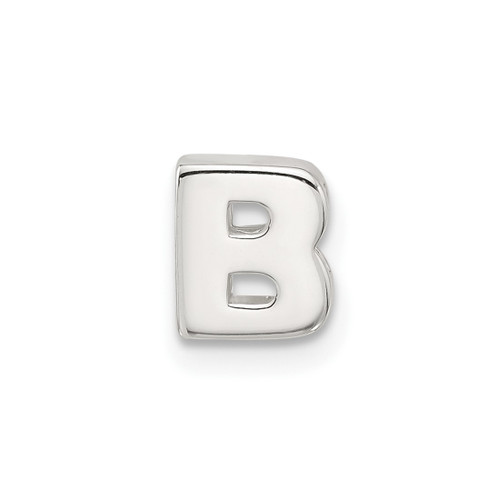 Sterling Silver E-coated Letter B Slide Pendant
