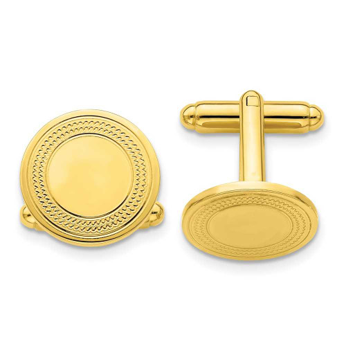 Image of Kelly Waters Gold-plated Round with Inside Ring Cuff Links Image of Kelly Waters Gold-plated Round with Inside Ring Cuff Links