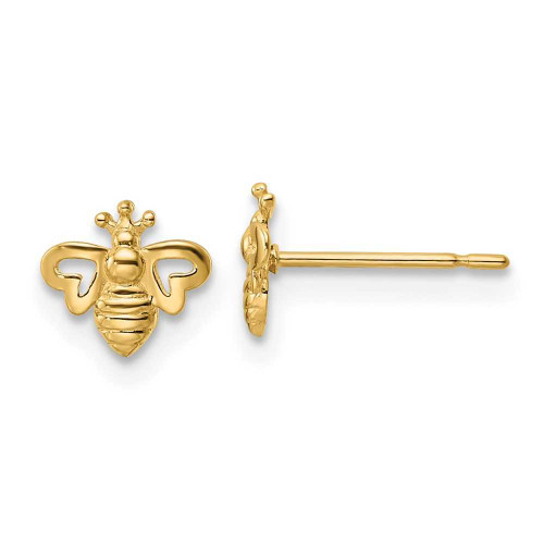 Image of 6.13mm 14K Yellow Gold Madi K Bumble Bee Post Earrings