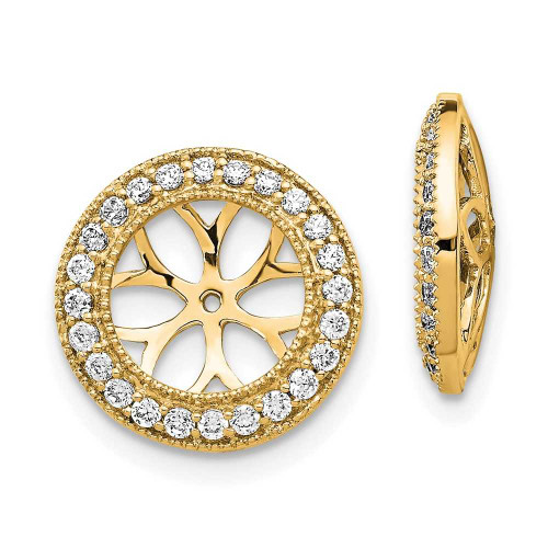 Image of 12mm 14K Yellow Gold 3/8ctw Diamond Earrings Jackets EJM5300-040-YA