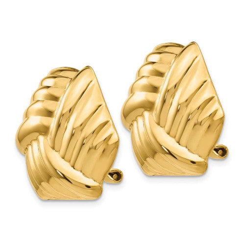 Image of 21mm 14K Yellow Gold Omega Clip Non-pierced Earrings H908