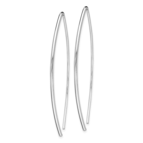 52mm Sterling Silver Rhodium-plated Threader Earrings QE13593