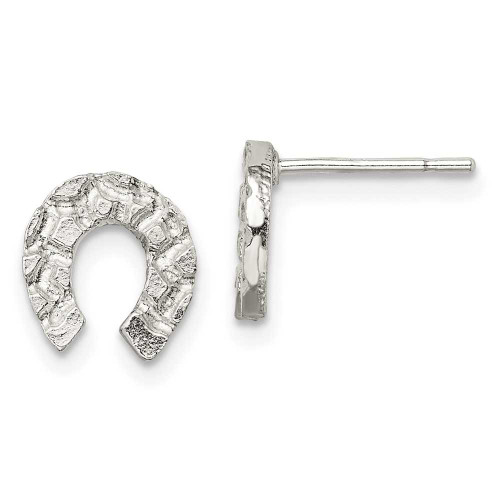 Image of 9mm Sterling Silver Horseshoe Mini Earrings
