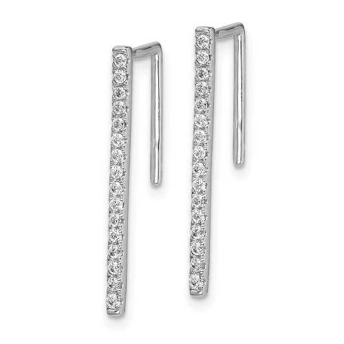 Image of 22mm 14k White Gold Diamond Fancy Earrings EM3864-025-WA