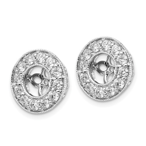 12mm True Origin 14K White Gold 1 carat Lab Grown Diamond VS/SI D E F for 5.5-6mm Studs Earrings Jackets