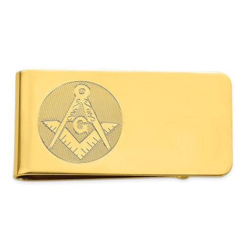 Gold-plated Kelly Waters Masonic Money Clip