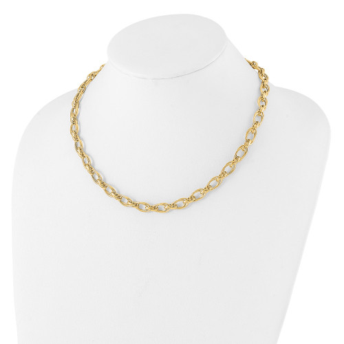 14K Yellow Gold Polished 18.5in Fancy Necklace