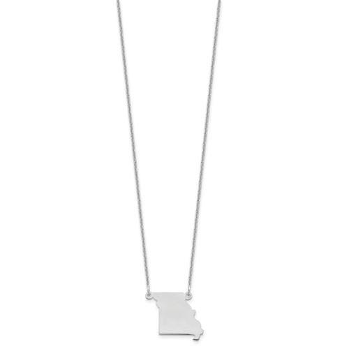 14k White Gold Missouri State Necklace