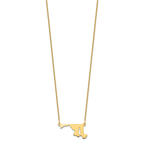 14k Yellow Gold Maryland State Necklace