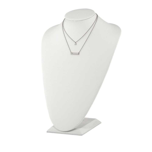 Image of Chisel Stainless Steel Polished Heart and Bar Multi Strand 15.5 inch Cable Chain with a 1.5 inch Extension Necklace