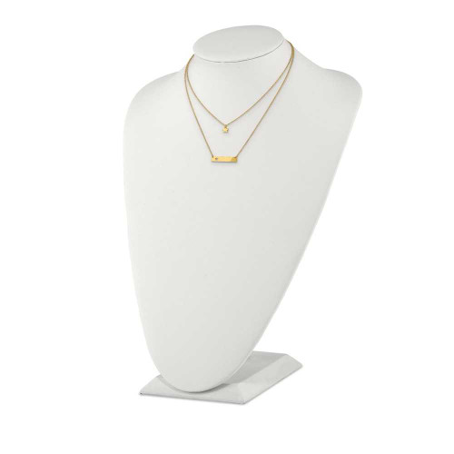Image of Chisel Stainless Steel Polished Yellow IP-plated Star and Bar Multi Strand 15.5 inch Cable Chain with a 1.5 inch Extension Necklace