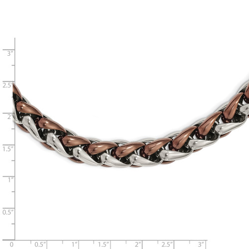 Chisel Stainless Steel Polished Brown IP-plated 24 inch Necklace SRN2528-24