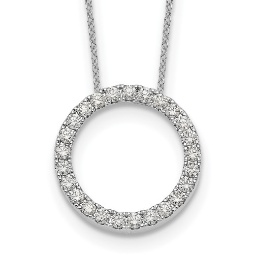 True Origin 14K White Gold 1 carat Lab Grown Diamond VS/SI D E F Eternity 18 inch Necklace