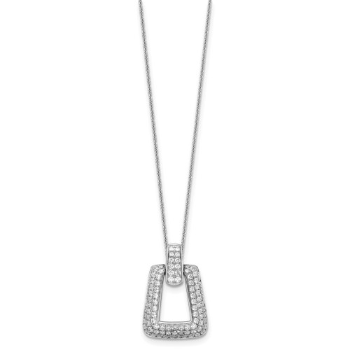 True Origin 14K White Gold 1 1/4 carat Lab Grown Diamond VS/SI D E F Fancy 18 inch Necklace