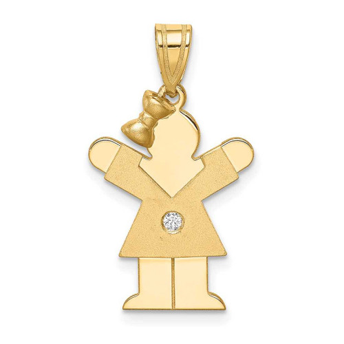 Image of 14K Yellow Gold AA Diamond Pendant XK455AA